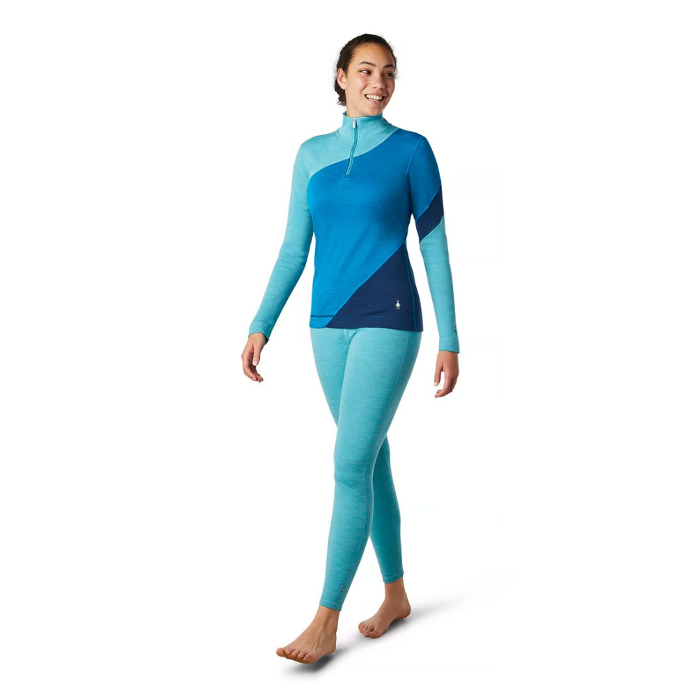 Smartwool Women's Merino 250 Base Layer Colourblock 1/4 Zip Mountain