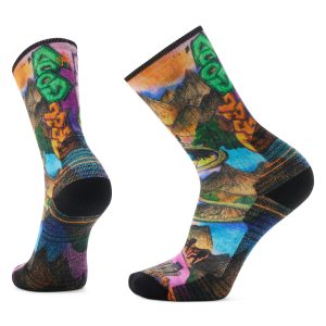 Smartwool Hike Light Cushion Mountain Maze Print C Performance Socks