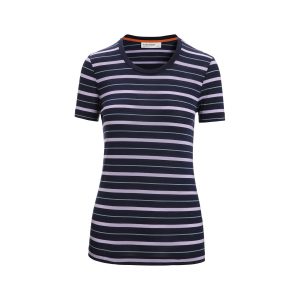 Icebreaker Women's Wave Short Sleeve Tee Stripe